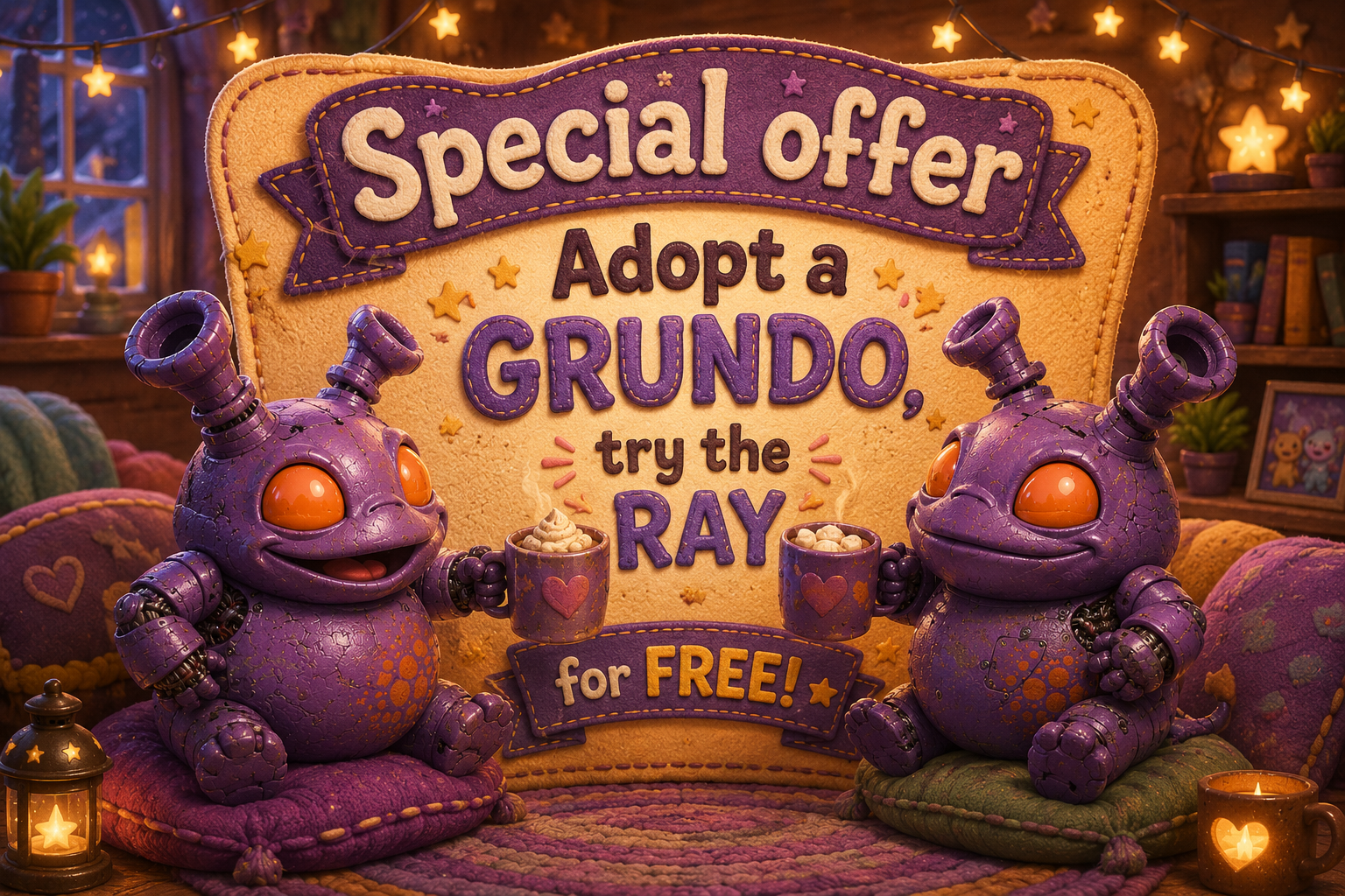 Special offer — adopt a Grundo, try the Ray for free!